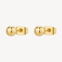 Load image into Gallery viewer, Stainless Steel 5mm Gold Plated Ball Stud Earrings by Brosway
