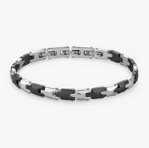Stainless Steel and Ruthenium Semi Stiff Bracelet by Brosway