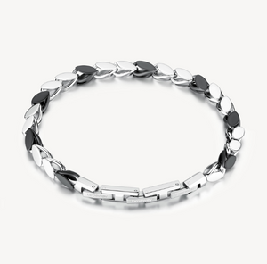Stainless Steel Chain Bracelet and Ruthenium Color PVD Coating