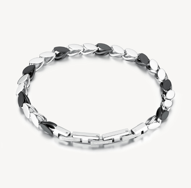 Stainless Steel Chain Bracelet and Ruthenium Color PVD Coating