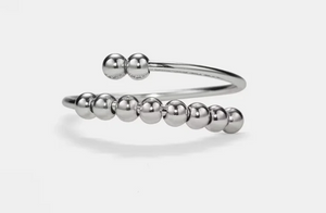 Sterling Silver Bead Fidget Ring