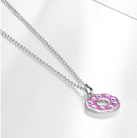 Sterling Silver Donut Necklace
