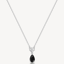 Load image into Gallery viewer, Sterling Silver Necklace and Pendant with Clear CZ and Black CZ by Brosway
