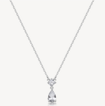 Load image into Gallery viewer, Sterling Silver Necklace and Pendant with Clear CZ by Brosway
