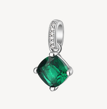 Load image into Gallery viewer, Sterling Silver Pendant with Clear CZ and Emerald CZ by Brosway
