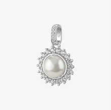 Load image into Gallery viewer, Sterling Silver Pendant with Pearl and Clear CZ by Brosway
