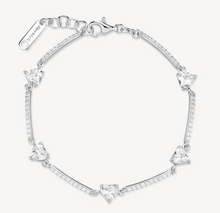 Load image into Gallery viewer, Sterling Silver Semi-Stiff Bracelet with Clear CZ by Brosway
