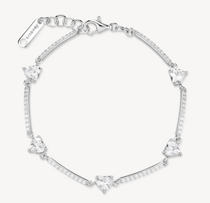 Sterling Silver Semi-Stiff Bracelet with Clear CZ by Brosway