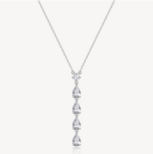 Sterling Silver Necklace and Pendant with Clear CZ by Brosway