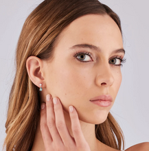 Load image into Gallery viewer, Sterling Silver Teardrop Earrings in Aqua Green by Brosway
