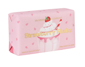 Strawberry Shake Scented Organic Shea Butter Bar Soap