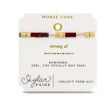 Load image into Gallery viewer, Strong AF Tila Morse Code Bracelet
