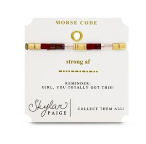 Strong AF Tila Morse Code Bracelet