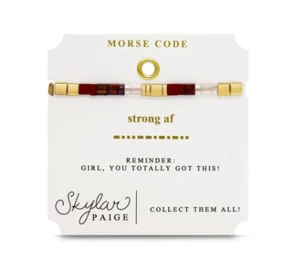 Strong AF Tila Morse Code Bracelet