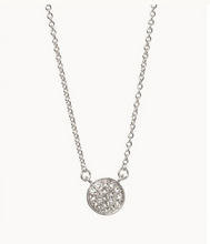 Load image into Gallery viewer, Spartina Silver Stronger/Pave Disk Necklace

