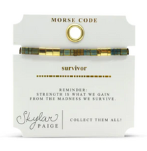 Load image into Gallery viewer, Survivor Tila Morse Code Bracelet
