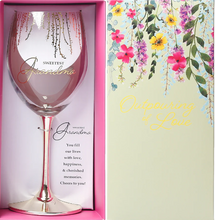 Load image into Gallery viewer, Sweetest Grandma - Gift Boxed 19oz Crystal Wine Glass
