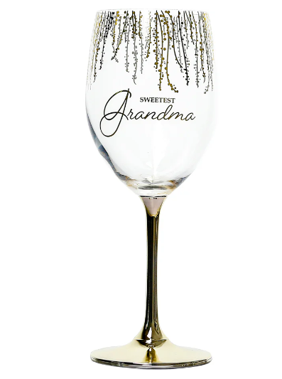 Sweetest Grandma - Gift Boxed 19oz Crystal Wine Glass