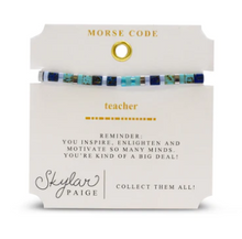 Load image into Gallery viewer, Teacher Tila Morse Code Bracelet
