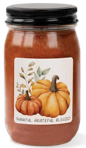 Thankful Grateful Blessed Fall Pint Candle