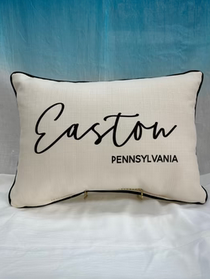 Thin Script Easton Pennsylvania Pillow