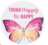 Think Happy Be Happy Car Coaster