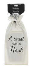 Load image into Gallery viewer, Toast for the Host Wine Gift Bag and Bottle Topper Set

