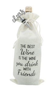 Toast for the Host Wine Gift Bag and Bottle Topper Set