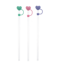 Load image into Gallery viewer, Tumbler Straw with Heart Topper
