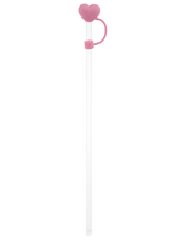Load image into Gallery viewer, Tumbler Straw with Heart Topper
