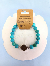 Load image into Gallery viewer, OCMD-Natural Stone Bracelet with Beach Sand from Ocean City, Maryland
