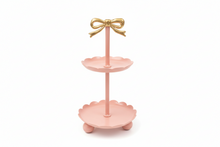 Load image into Gallery viewer, Two Tier Stand with Bow - Jewelry Stand
