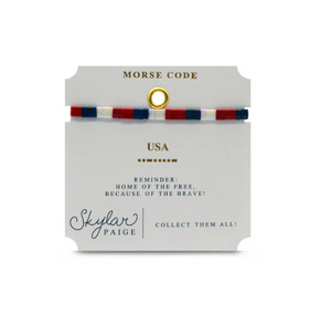 USA Tila Morse Code Bracelet