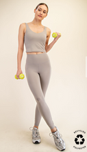 Load image into Gallery viewer, V-Neck Yoga Top with Padding Stone Taupe
