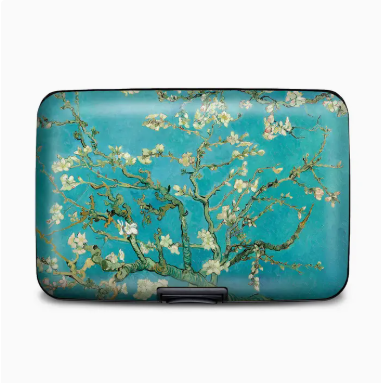 Van Gogh Almond Blossom Blue Armored Wallet RFID Proctection
