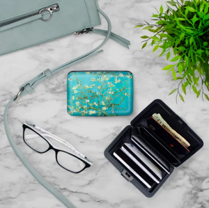 Van Gogh Almond Blossom Blue Armored Wallet RFID Proctection
