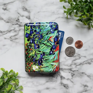 Van Gogh Irises Armored Wallet RFID Protection