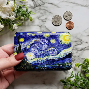 Van Gogh Starry Night Armored Wallet RFID Protection