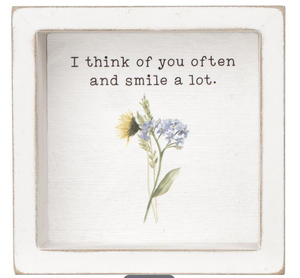 Whimsical Wildflowers Think Of You Often Shadow Box