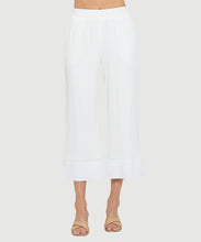 Load image into Gallery viewer, Palazzo Gauze Pants with Elastic with Small Slits - White
