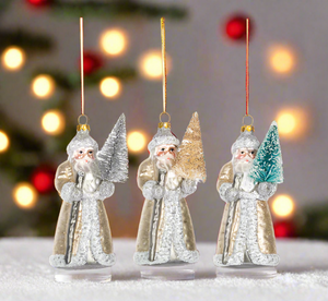 Winter Santa Ornaments