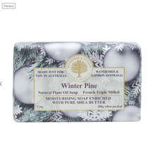 Load image into Gallery viewer, Winter Pine  Natural Shea Butter Bar Soap
