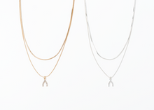 Load image into Gallery viewer, Wish Necklace - Wishbone - gold or silver
