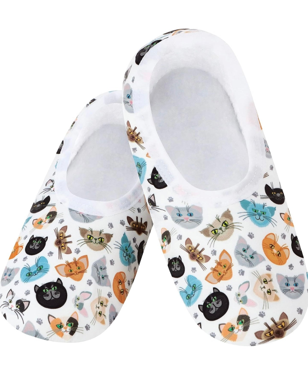 Women's Kittie Faces Skinnies Slippers