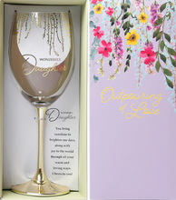 Load image into Gallery viewer, Wonderful Daughter - 19oz Crystal Wine Glass
