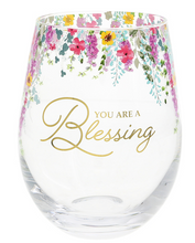 Load image into Gallery viewer, You Are a Blessing Gift Boxed Stemless Wine Glass 17oz
