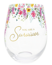 Load image into Gallery viewer, You Are a Survivor Gift Boxed Stemless Wine Glass 17oz
