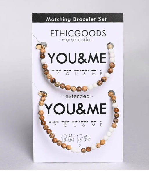 You & Me Morse Code Matching Set Bracelets