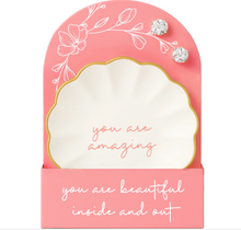 Load image into Gallery viewer, You are Amazing Trinket Dish and Earrings Set
