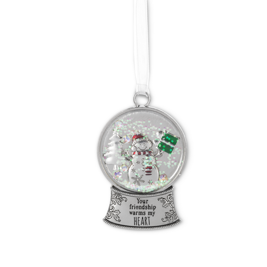 Your Friendship Warms My Heart Snowglobe Ornament